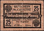 1917 AD., Germany, 2nd Empire, Aschersleben (city), Notgeld, currency issue, 25 Pfennig, Grabowski A29.6a, 008293 Obverse