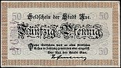 1918 AD., Germany, Weimar Republic, Aue (city), Notgeld, currency issue, 50 Pfennig, Grabowski A31.1b.2. 49294 Obverse
