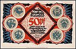 1921 AD., Germany, Weimar Republic, Bielefeld (city), Notgeld, collector series issue, 50 Pfennig, Grabowski/Mehl 103.5a-6/6. 881391* Obverse