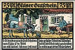 1921 AD., Germany, Weimar Republic, HÃ¼ls bei Krefeld (municipality), Notgeld, collector series issue, 75 Pfennig, Grabowski/Mehl 635.1-2/3. Reverse