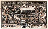 1921 AD., Germany, Weimar Republic, Husby (municipality), Notgeld, collector series issue, 50 Pfennig, Grabowski/Mehl 637.1a-1/6. 01986 Obverse