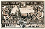 1921 AD., Germany, Weimar Republic, Husby (municipality), Notgeld, collector series issue, 50 Pfennig, Grabowski/Mehl 637.1a-2/6. 01486 Obverse