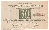 1921 AD., Germany, Weimar Republic, Brande-HÃ¶rnerkirchen (municipality), Notgeld, collector series issue, 30 Pfennig, Grabowski/Mehl 152.2a-2/6. 2542 Obverse