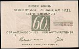1921 AD., Germany, Weimar Republic, Brande-HÃ¶rnerkirchen (municipality), Notgeld, collector series issue, 60 Pfennig, Grabowski/Mehl 152.2a-4/6. 3542 Obverse