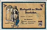 1921 AD., Germany, Weimar Republic, Iserlohn (town), Notgeld, collector series issue, 1 Mark, Grabowski/Mehl 647.1-1/6. Obverse