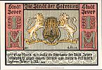 1922 AD., Germany, Weimar Republic, Jever (town), Notgeld, collector series issue, 1 Mark, Grabowski/Mehl 661Ð-2/5. Obverse 