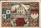 1920 AD., Germany, Weimar Republic, Karlstadt am Main (town), Notgeld, currency issue, 50 Pfennig, Grabowski K11.1b. 26267 Reverse 