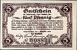 1920 AD., Germany, Weimar Republic, Klostermansfeld (Einkaufsvereinigung der Kaufleute), Notgeld, currency issue, 5 Pfennig, Tieste 3545.05.10.2. B 08834 Obverse 