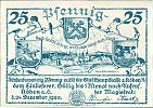 1920 AD., Germany, Weimar Republic, KÃ¶ben (town), Notgeld, collector series issue, 25 Pfennig, Grabowski/Mehl 714.2-1/4. Obverse 