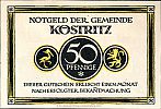 1921 AD., Germany, Weimar Republic, KÃ¶stritz (municipality), Notgeld, collector series issue, 50 Pfennig, Grabowski/Mehl 736.2-1/4. Obverse 