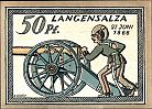 1921 AD., Germany, Weimar Republic, Langensalza (town), Notgeld, collector series issue, 50Pfennig, Grabowski/Mehl 770.3b-5/6. Reverse 