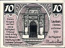1920 AD., Germany, Weimar Republic, Lauban (town), Notgeld, currency issue, 10 Pfennig, Grabowski L16.1b. 121026 Obverse 
