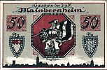 1920 AD., Germany, Weimar Republic, Mainbernheim (town), Notgeld, currency issue, 50 Pfennig, Grabowski M3.1. 20839 Reverse