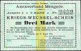 1914 AD., Germany, 2nd Empire, Mengede (Amtsverband), Notgeld, currency issue, 3 Mark, Diessner 228II.2e var. 2459 Obverse