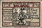 1922 AD., Germany, Weimar Republic, Belgard (city), Notgeld, collector series, Belgard cavalry issue, 75 Pfennig, Grabowski/Mehl 69.3a-3/5. O-036741 Obverse 