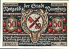 1920 AD., Germany, Weimar Republic, Naumburg an der Saale (town), Notgeld, collector series issue, 50 Pfennig, Grabowski/Mehl 928.4a-6/12. F 49659 Obverse 