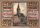 1920 AD., Germany, Weimar Republic, Naumburg an der Saale (town), Notgeld, collector series issue, 25 Pfennig, Grabowski/Mehl 928.1. 12938 Reverse 