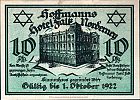 1922 AD., Germany, Weimar Republic, Norderney (Hoffmanns Hotel Falk), Notgeld, collector series issue, 10 Pfennig, Grabowski/Mehl 985.1-1/2. Obverse 