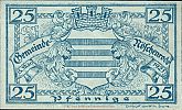 1921 AD., Germany, Weimar Republic, NÃ¶schenrode (municipality), Notgeld, collector series issue, 25 Pfennig, Grabowski/Mehl 980.3a-1/2. Reverse 