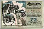 1920 AD., Germany, Weimar Republic, Provinzialverband Kriegsbeschädigter und Hinterbliebener (organization), Bochum (city), Notgeld, collector series issue, 75 Pfennig, Grabowski/Mehl 128.1b-2/4. 016792 Obverse