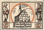 1921 AD., Germany, Weimar Republic, Oberglogau (town), Notgeld, collector series issue, 75 Pfennig, Grabowski/Mehl 994.1b-3/3. Reverse 
