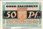 1921 AD., Germany, Weimar Republic, Ober-Salzbrunn (municipality), Notgeld, collector series issue, 50 Pfennig, Grabowski/Mehl 1000.1-2/5. Obverse 