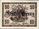1914-1919 AD., Germany, 2nd Empire-Weimar Republic, Ochsenfurt (town), Notgeld, currency issue, 50 Pfennig, Grabowski O10.3. 01258 Obverse 