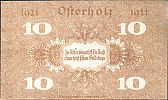 1921 AD., Germany, Weimar Republic, Osterholz (Amtssparkasse), Notgeld, currency issue, 10 Pfennig, Grabowski O29.1a. Reverse 