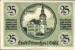 1921 AD., Germany, Weimar Republic, Ottmachau (town), Notgeld, collector series issue, 25 Pfennig, Grabowski/Mehl 1040.1-2/3. Reverse 