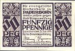 1921 AD., Germany, Weimar Republic, Paderborn (Evangelische Kirchenkasse), Notgeld, collector series issue, 50 Pfennig, Grabowski/Mehl 1042.1-1/3 Obverse 