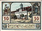 1921 AD., Germany, Weimar Republic, Plaue (town), Notgeld, collector series issue, 10 Pfennig, Grabowski/Mehl 1062.1-1/3. Reverse 