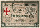 1919 AD., Germany, Weimar Republic, Pyrmont (district), Notgeld, currency issue, 25 Pfennig, Grabowski P43.1a. 060706 Obverse 