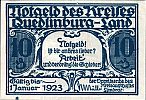 1921 AD., Germany, Weimar Republic, Quedlinburg-Land (district), Notgeld, collector series issue, 10 Pfennig, Grabowski/Mehl 1089.1a-8/40. Obverse 