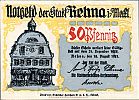 1921 AD., Germany, Weimar Republic, Rehna (town), Notgeld, collector series issue, 50 Pfennig, Grabowski/Mehl 1109.1-2/2. Obverse 