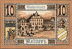 1921 AD., Germany, Weimar Republic, Bad Reinerz (town), Notgeld, collector series issue, 10 Pfennig, Grabowski/Mehl 1111.1-1/13. Reverse 