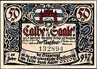 1917 AD., Germany, 2nd Empire, Calbe an der Saale (city), Notgeld, collector series issue, 50 Pfennig, Grabowski/Mehl 213.4-4/6. 132894 Obverse 
