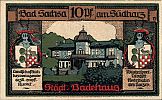 1921 AD., Germany, Weimar Republic, Bad Sachsa (town), Notgeld, collector series issue, 10 Pfennig, Grabowski/Mehl 1157.2-1/4. 38495 Reverse