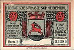 1922 AD., Germany, Weimar Republic, Schneidemühl (town), Notgeld, collector series issue, 25 Pfennig, Grabowski/Mehl 1191.2b-1/5. K 23289 Obverse