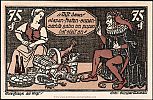 1921 AD., Germany, Weimar Republic, Free State of Brunswick, Braunschweigische Staatsbank, Notgeld, collector series issue, 75 Pfennig, Grabowski/Mehl 155.1j. Reverse 
