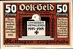 1922 AD., Germany, Weimar Republic, Stellingen-Langenfelde (municipality), Notgeld, collector series issue, 50 Pfennig, Grabowski/Mehl 1265.2-1/2. Obverse 
