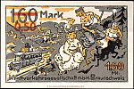 1921 AD., Germany, Weimar Republic, Free State of Brunswick, Kraftverkehrsgesellschaft m.b.H., Notgeld, collector series issue, 50 Pfennig, Grabowski/Mehl 156.4a. Reverse 