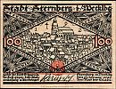 1922 AD., Germany, Weimar Republic, Sternberg (town), Notgeld, collector series issue, 100 Pfennig, Grabowski/Mehl 1268.3-1/3. Obverse 