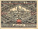 1922 AD., Germany, Weimar Republic, Sternberg (town), Notgeld, collector series issue, 100 Pfennig, Grabowski/Mehl 1268.3-3/3. Obverse 
