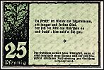 1921 AD., Germany, Weimar Republic, Benneckenstein (city), Notgeld, collector series issue, 25 Pfennig, Grabowski/Mehl 73.1-3/5. Reverse 