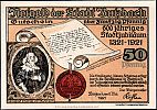 1921 AD., Germany, Weimar Republic, Butzbach (city), Notgeld, collector series issue, 50 Pfennig, Grabowski/Mehl 212.1a-6/8. E16746 Obverse 