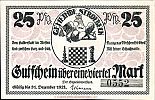 1921 AD., Germany, Weimar Republic, Stroebeck (municipality), Notgeld, collector series issue, 25 Pfennig, Grabowski/Mehl 1285.1a-1/3. 0552 Obverse 