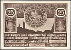 1921 AD., Germany, Weimar Republic, BÃ¼rgel (city), Notgeld, collector series issue, 25 Pfennig, Grabowski/Mehl 201.1a-1/6. 00809 Obverse 