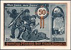 1921 AD., Germany, Weimar Republic, BÃ¼rgel (city), Notgeld, collector series issue, 50 Pfennig, Grabowski/Mehl 201.1a-3/6. 00822 Reverse 