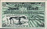 1918-1922 AD., Germany, Weimar Republic, Sundwig (H. Meise, HeinrichshÃ¶hle), Notgeld, collector series issue, 2 Mark, Grabowski/Mehl 1305.1-3/3. Obverse 