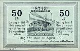 1920 AD., Germany, Weimar Republic, Tingleff (municipality), Notgeld, collector series issue, 50 Pfennig, Grabowski/Mehl 1325.2a. 8743 Obverse 